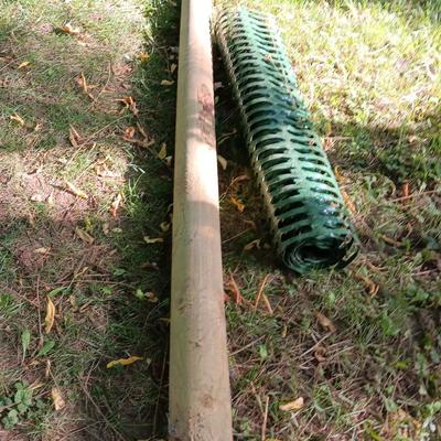 Fencing materials - chicken wire, field fence - Plastic webbed fence- Treated post - T-posts