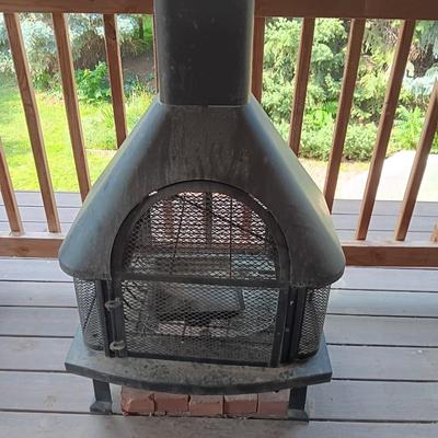 Outdoor patio fireplace/chiminea with instructions