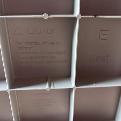 Suncast patio bench with storage underneath