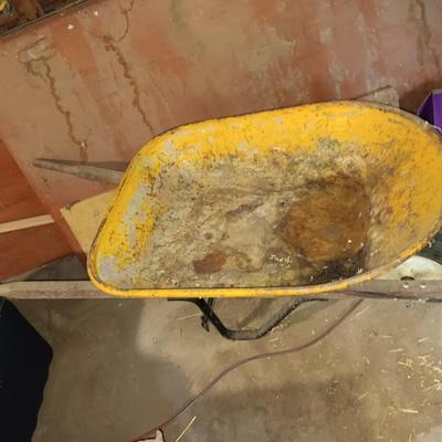 Yellow wheelbarrow