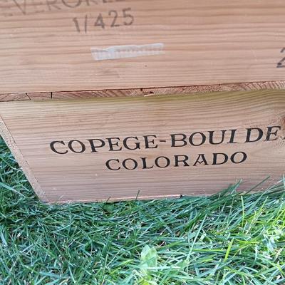 Wooden wine boxes Chateau Mouton and Chateau D' Issan 1982