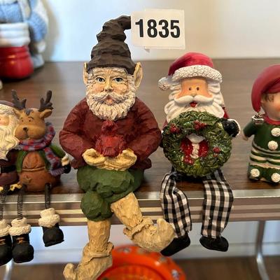 Shelf sitting Christmas decor