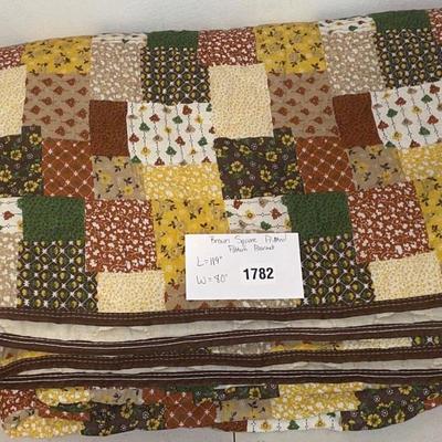 Brown Square Printed Blanket