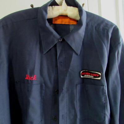 Lot 90: Vintage 1970s Men's Work Shirt, Mercury Marine, #1