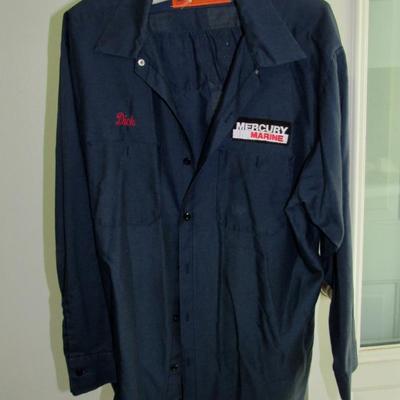 Lot 91: Men's 1970s Work Shirt, Mercury Marine, With Patches, XL-RG, USA, #2