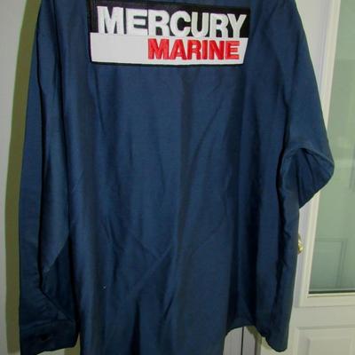 Lot 91: Men's 1970s Work Shirt, Mercury Marine, With Patches, XL-RG, USA, #2