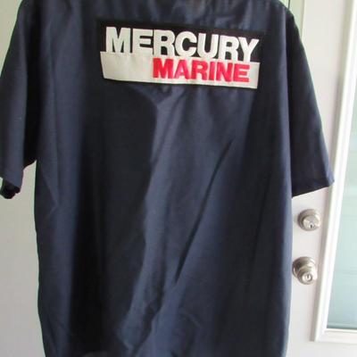 Lot 92: Vintage 1970s Men's Work Shirt, Mercury Marine, Short Sleeve, XL-SS