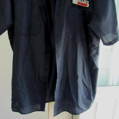 Lot 93: Men's 1970s Work Shirt, Short Sleeve, Mercury Marine, XL-SS