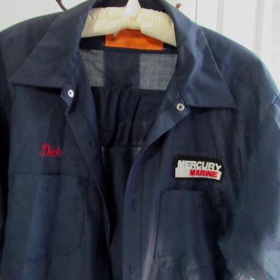 Lot 93: Men's 1970s Work Shirt, Short Sleeve, Mercury Marine, XL-SS