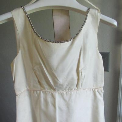 Lot 102: Vintage Ladies Evening Gown, Rhinestone Neckline