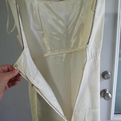 Lot 102: Vintage Ladies Evening Gown, Rhinestone Neckline