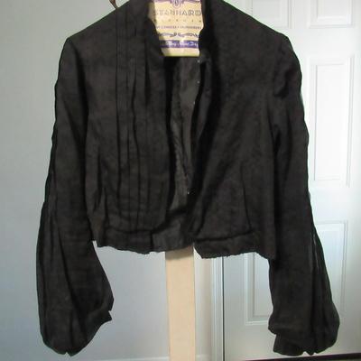 Lot 104: Antique Victorian All Black 3 Piece Top, Skirt, Jacket, SEE ALL 52 PHOTOS, Nice!