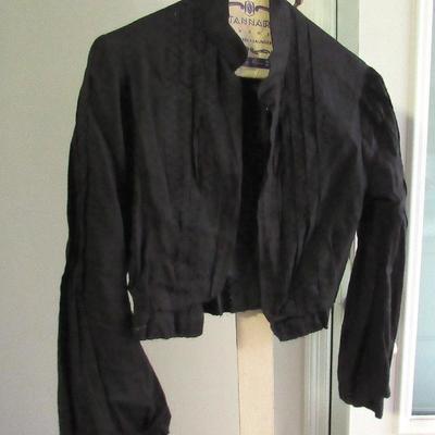 Lot 104: Antique Victorian All Black 3 Piece Top, Skirt, Jacket, SEE ALL 52 PHOTOS, Nice!