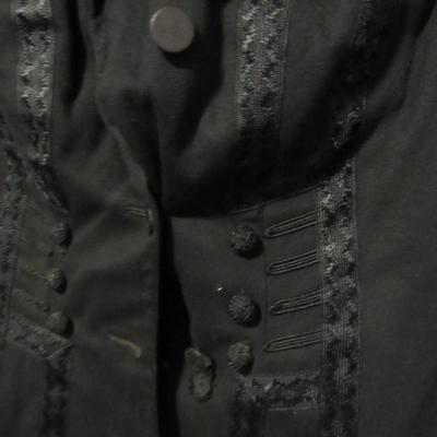 Lot 104: Antique Victorian All Black 3 Piece Top, Skirt, Jacket, SEE ALL 52 PHOTOS, Nice!