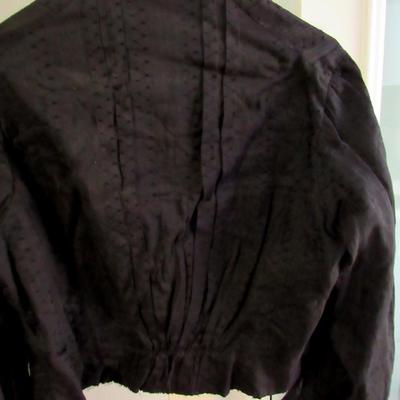 Lot 104: Antique Victorian All Black 3 Piece Top, Skirt, Jacket, SEE ALL 52 PHOTOS, Nice!