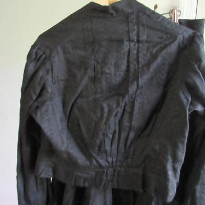 Lot 104: Antique Victorian All Black 3 Piece Top, Skirt, Jacket, SEE ALL 52 PHOTOS, Nice!