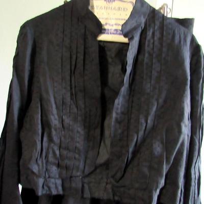 Lot 104: Antique Victorian All Black 3 Piece Top, Skirt, Jacket, SEE ALL 52 PHOTOS, Nice!
