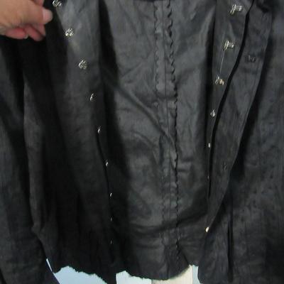 Lot 104: Antique Victorian All Black 3 Piece Top, Skirt, Jacket, SEE ALL 52 PHOTOS, Nice!