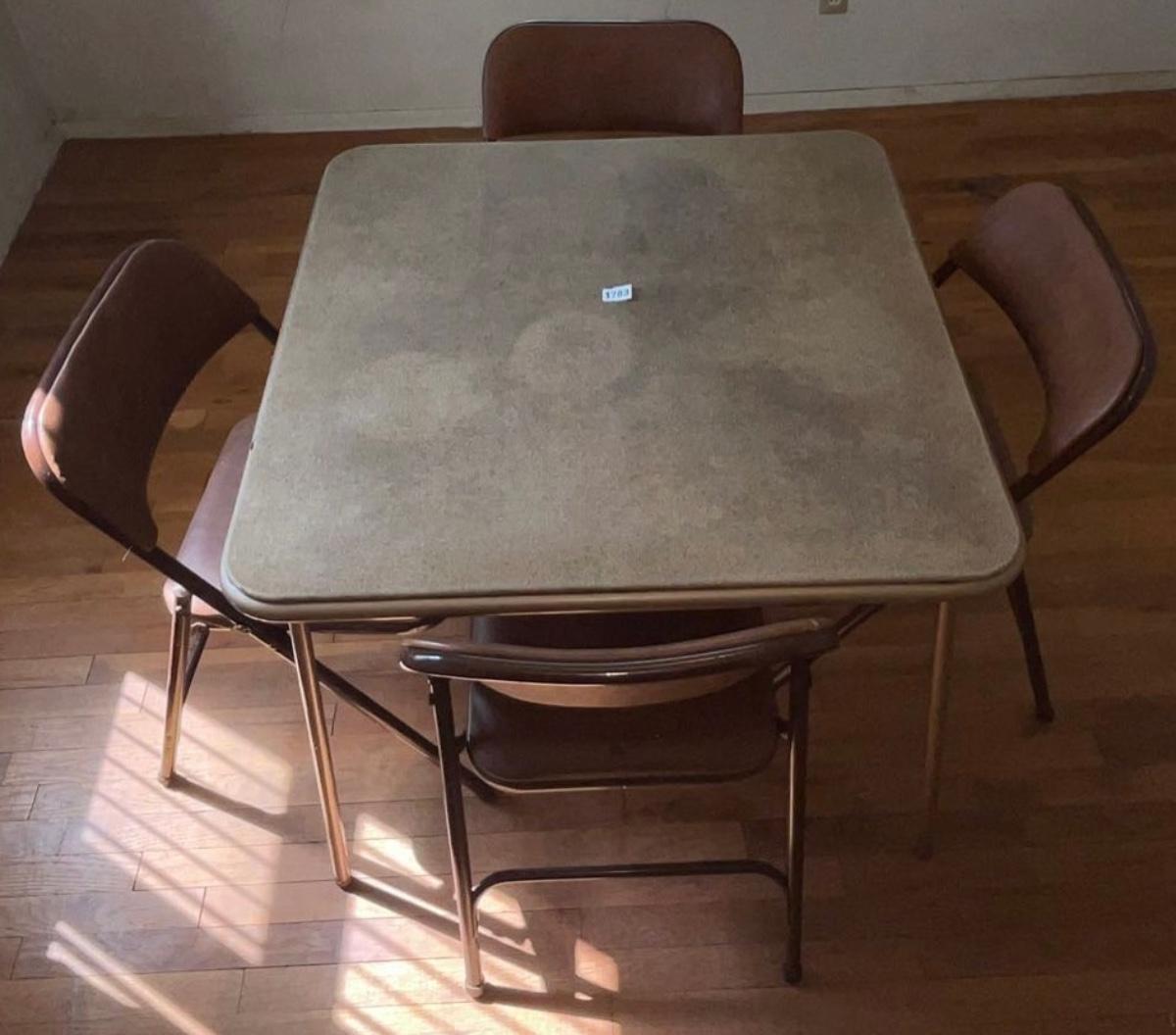 Card Table and Chairs