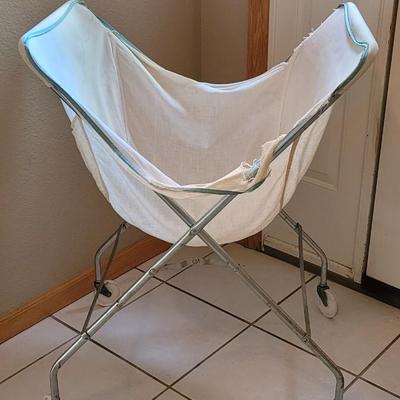 Vintage Mid Century Laundry Cart