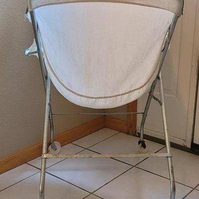 Vintage Mid Century Laundry Cart