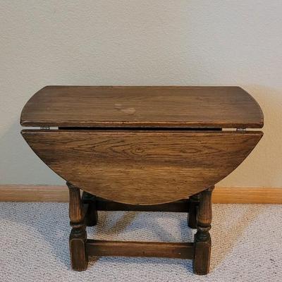 Folding Sides Wood Side Table