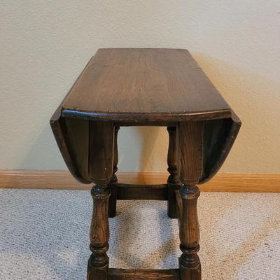 Folding Sides Wood Side Table