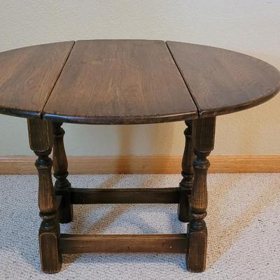 Folding Sides Wood Side Table