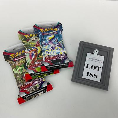 -188- POKÃ‰MON | Three Unopened PokÃ©mon Card Packs