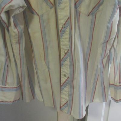 Lot 105: Vintage Men's Wrangler Snap Down Shirt, 18, 18 1/2, XXL