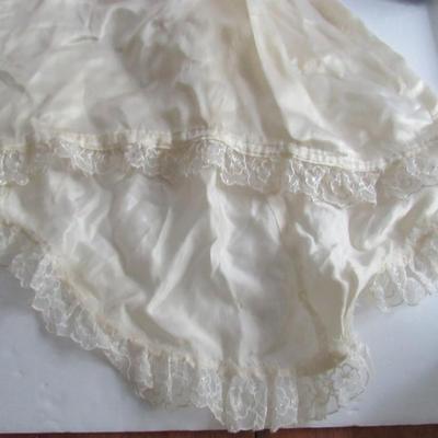 Lot 107:  Vintage Dolls Wedding Dress and Velvet Cap