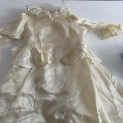 Lot 107:  Vintage Dolls Wedding Dress and Velvet Cap