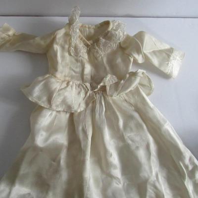 Lot 107:  Vintage Dolls Wedding Dress and Velvet Cap