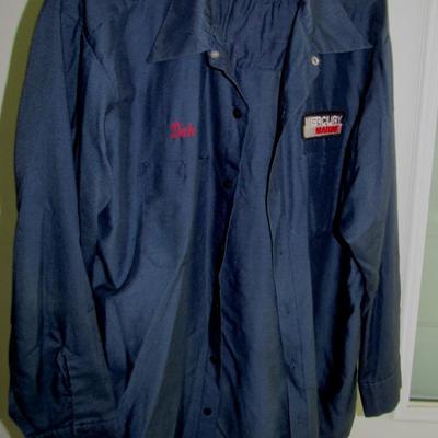 Lot 111:  Two More Merc Marine Shirts, XL-RG, One Has Different Patch on Back