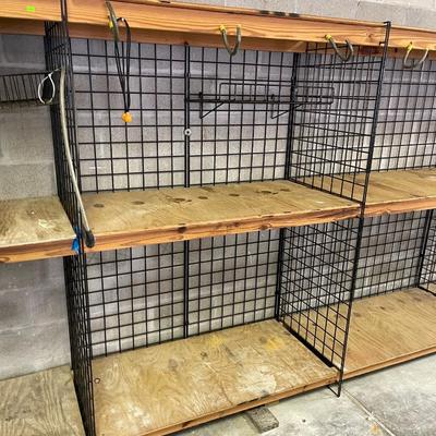 Heavy Duty wall rack system shelving 18' long