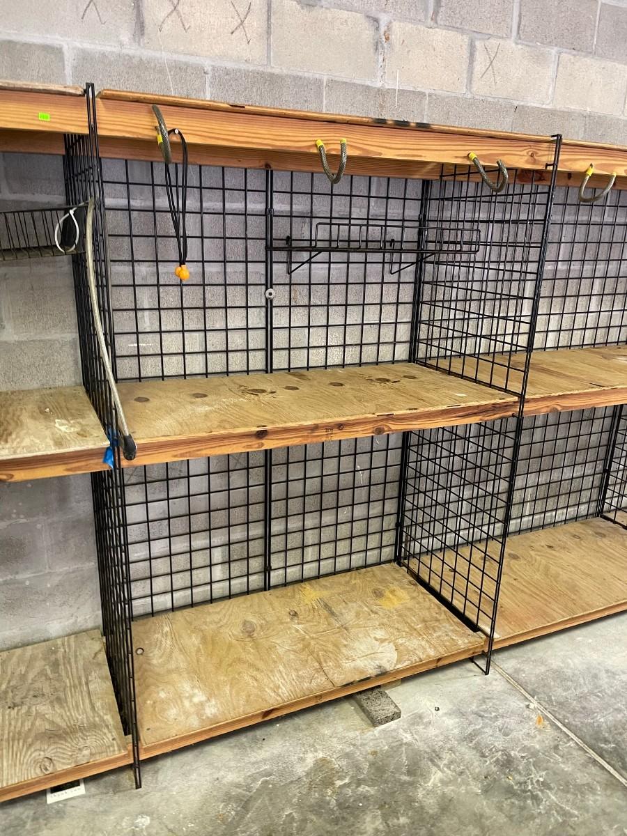 Heavy Duty wall rack system shelving 18' long