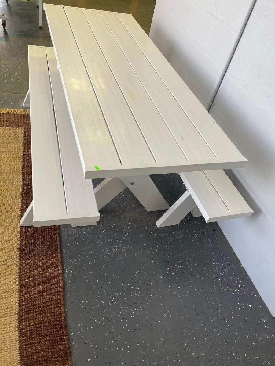 Picnic table "B" PVC 6' with bench set