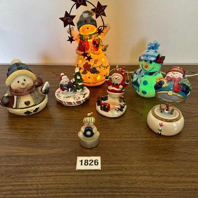 Assorted snowman figurines
