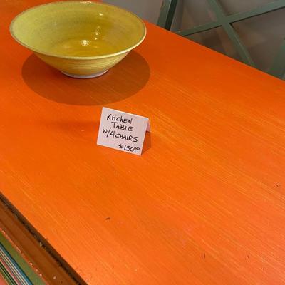 Cute drop leaf kitchen table w/ two chairs set