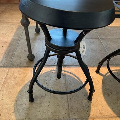 Pair steampunk farmhouse barstools