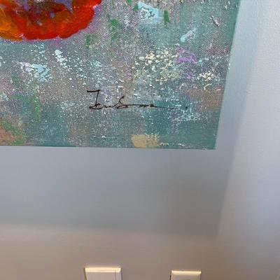 Oil on canvas Octopus wall art signed painting