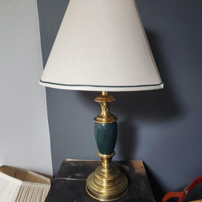 Green and gold lamp