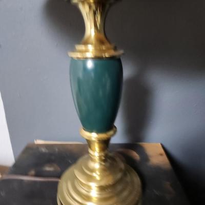 Green and gold lamp