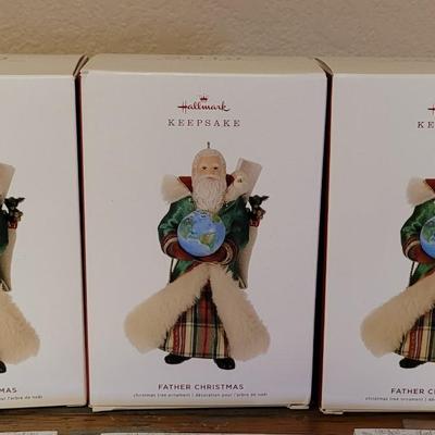 New (3) Father Christmas Ornaments, (3) New Coloring Notepads. And (1) New Bird Pin/Brooch