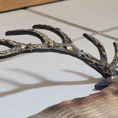 Vintage Metal Elk with Hooks