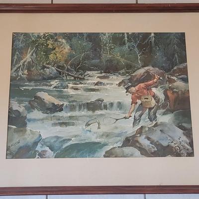 'Strike of a Steelhead' Print by James M. Sessions