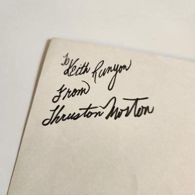 United States Capitol Page School Booklet - Autographed by Thurston Morton, Senator