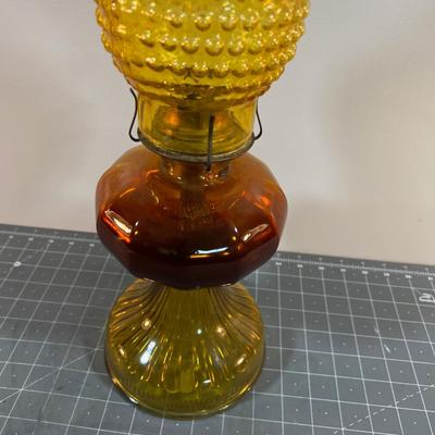 Antique Amber Kerosene Lamp
