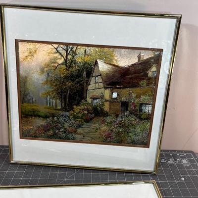 2 Framed Prints by Manifestation English Cottages