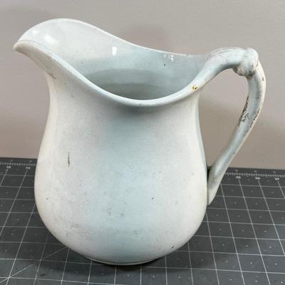 Antique Porcelain Water Pitcher White! 